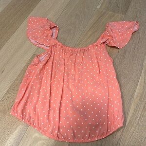 Pink polka dot shirt